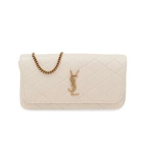Yves Saint Laurent Ivory off white GabyQuilted phone holder Shoulder Bag NWT